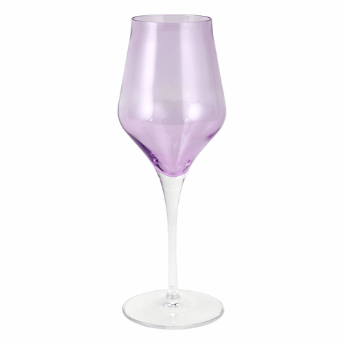 Vietri Contessa Lilac Wine Glass