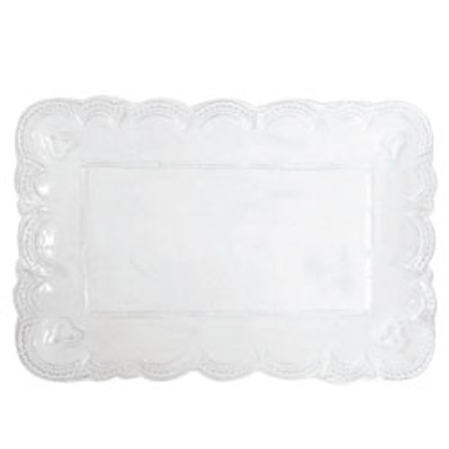 Vietri Incanto Lace Small Rectangular Platter 15.5"L,10.25"W