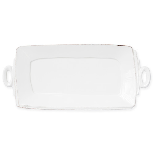 Vietri Lastra Linen Handled Rectangular Platter