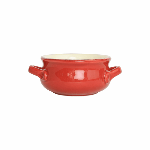 Vietri Italian Bakers Red Small Handled Round Baker