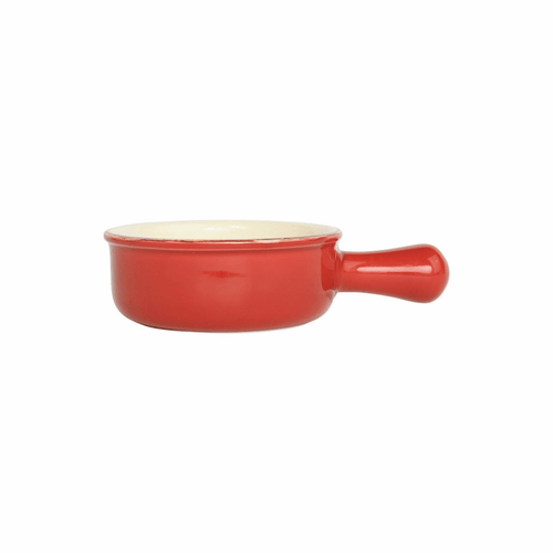 Vietri Italian Bakers Red Small Round Baker with Large Handle