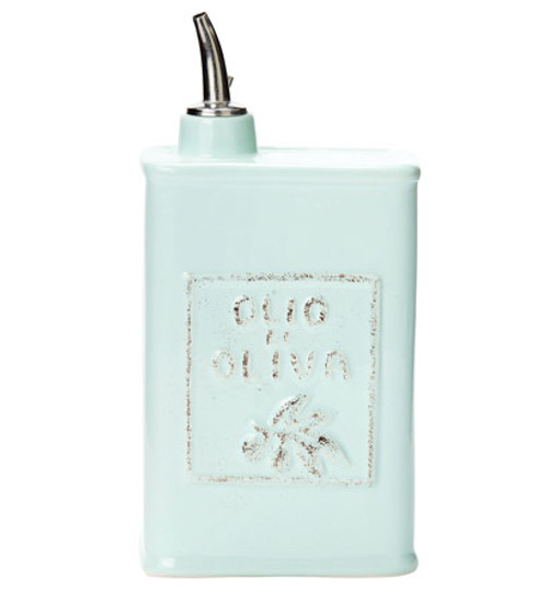 Vietri Lastra Aqua Olive Oil Can