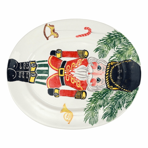 Vietri Nutcrackers Large Oval Platter