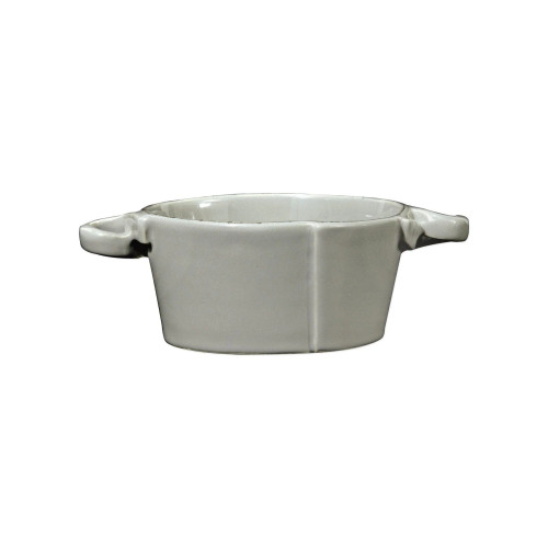 Vietri Lastra Gray Small Handled Bowl / Individual Baker