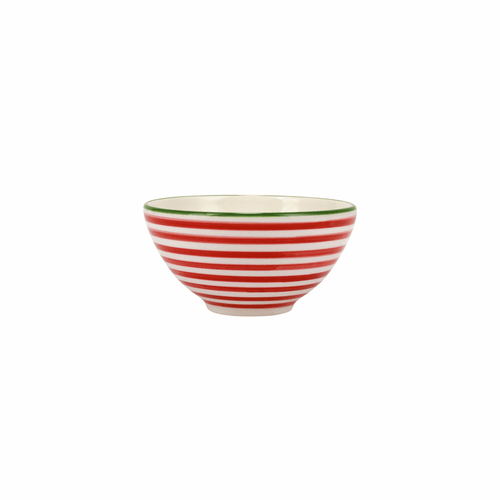 Vietri Mistletoe Stripe Dipping Bowl - Set of 4