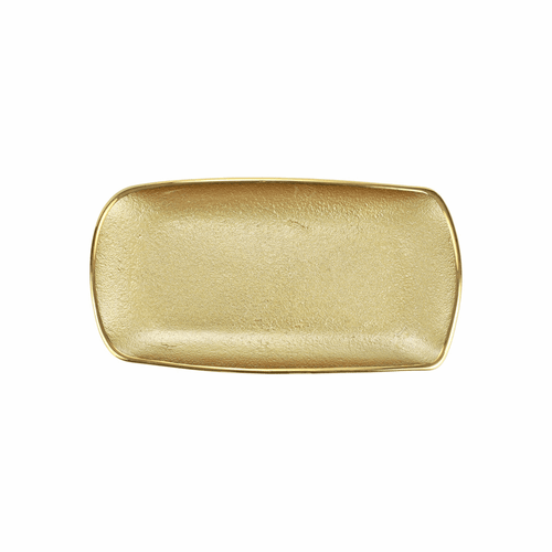 Vietri Metallic Glass Gold Rectangular Tray