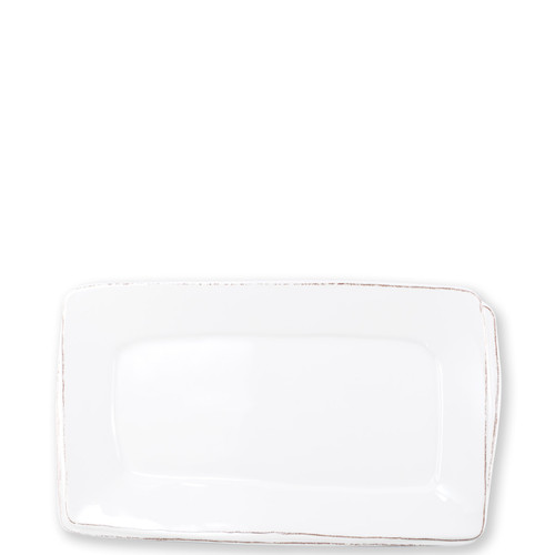 Vietri Melamine Lastra White Rectangular Platter