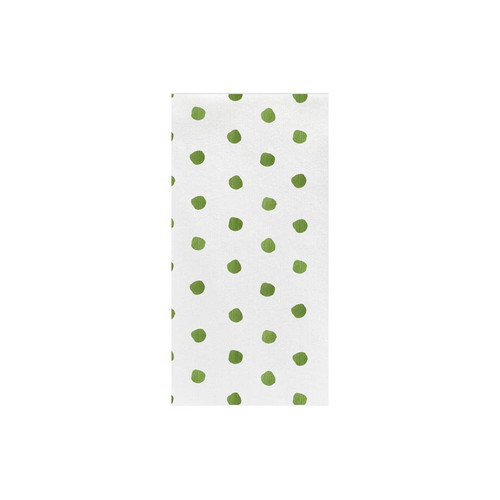 VIETRI Papersoft Napkins Green Dot Guest Towels (Pack of 50)