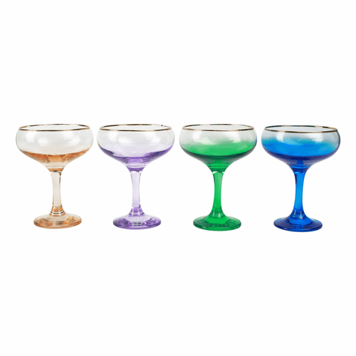 Vietri Contessa Assorted Wine Glasses - Set of 4