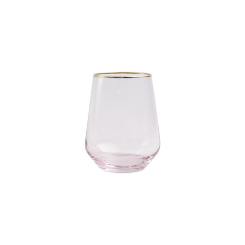 Viva by VIETRI Rainbow Pink Stemless Wine Glass - Set of 4