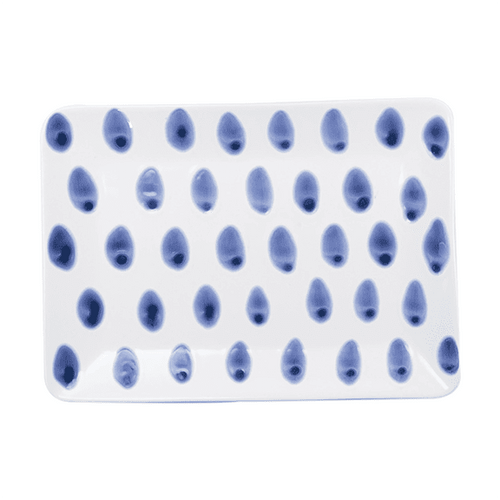 Viva Vietri Santorini Dot Small Rectangular Platter