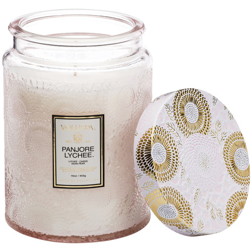 Voluspa Panjore Lychee Large Glass Candle