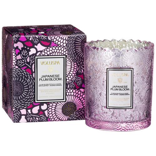 Voluspa Scalloped Japanese Plum Bloom Boxed Candle