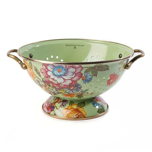 MacKenzie Childs Flower Market Large Colander - Green