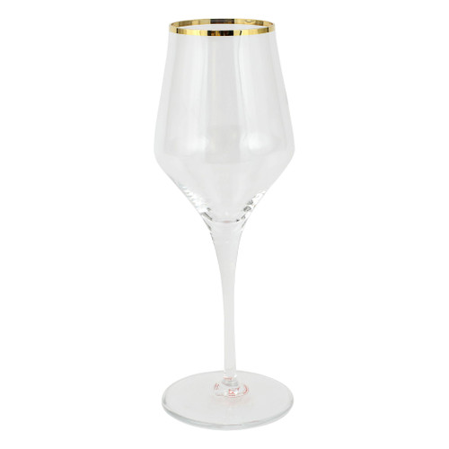 Vietri Contessa Gold Wine Glass