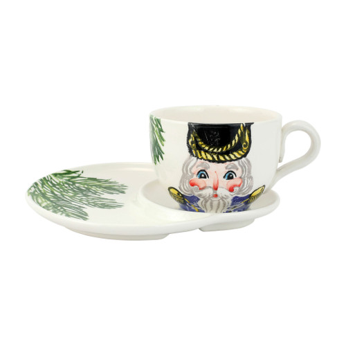 Vietri Nutcrackers Jumbo Cup & Tray