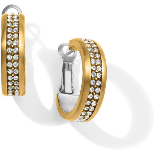 Brighton Meridian Two Tone Hoop Earrings Silver-Gold