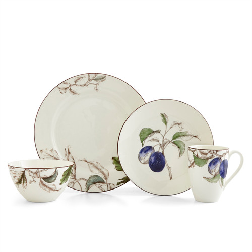 Portmeirion Natures Bounty 4 pc Place Setting (Plum)