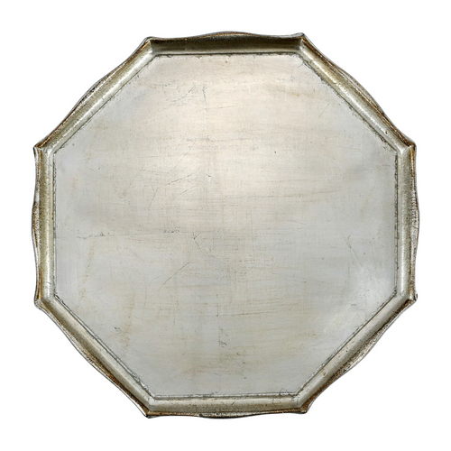 Vietri Florentine Wooden Accessories Platinum Octagonal Tray