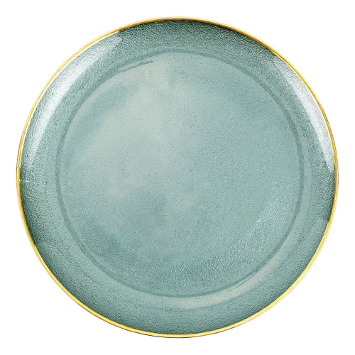 Vietri Metallic Glass Aquamarine Platter