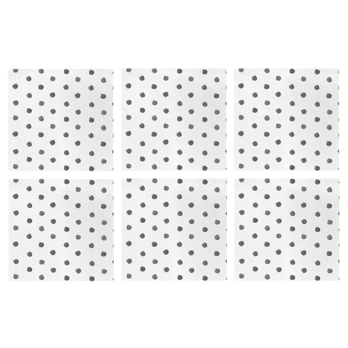 Vietri Papersoft Napkins Dot Gray Cocktail Napkins (Pack of 20) - Set of 6