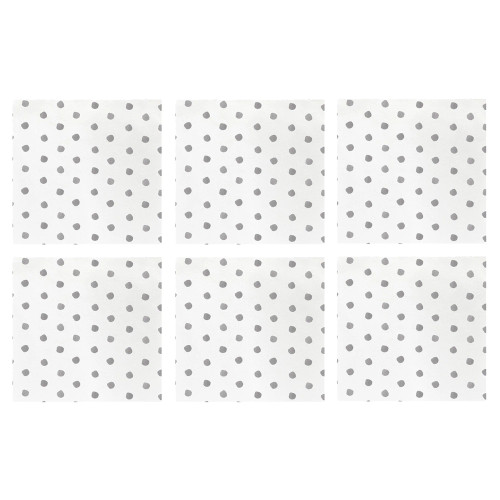 Vietri Papersoft Napkins Dot Light Gray Cocktail Napkins (Pack of 20) - Set of 6