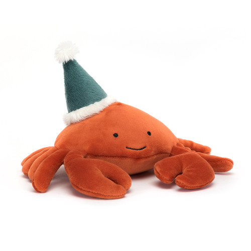 Jellycat Celebration Crustacean Crab (Green hat) Stuffed Toy