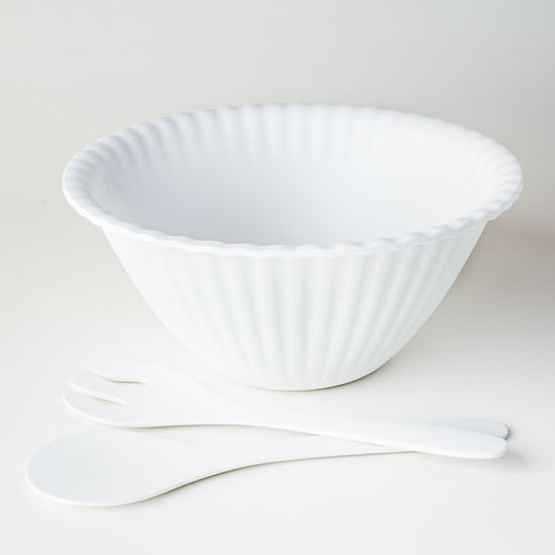 180 Degrees Melamine Paper Salad Bowl With Tongs