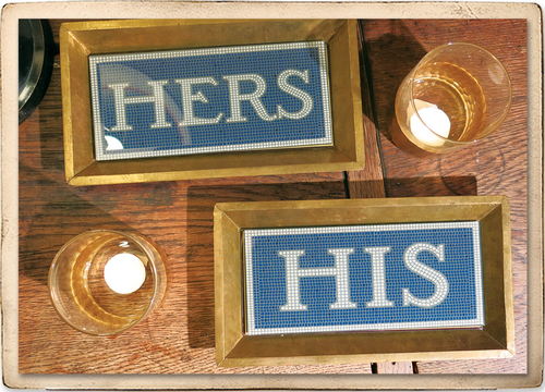 Trademark Time Hers Copper Tray 6X11