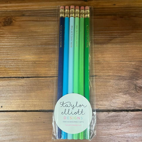 Taylor Elliot Work Hard Pencil Set Blue