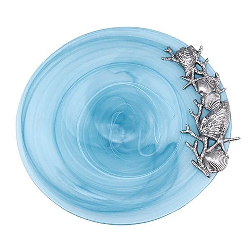 Mariposa Alabaster Aqua Seaside Platter