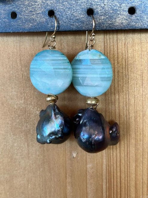 Kori Green Turquoise And Labradorite Earrings