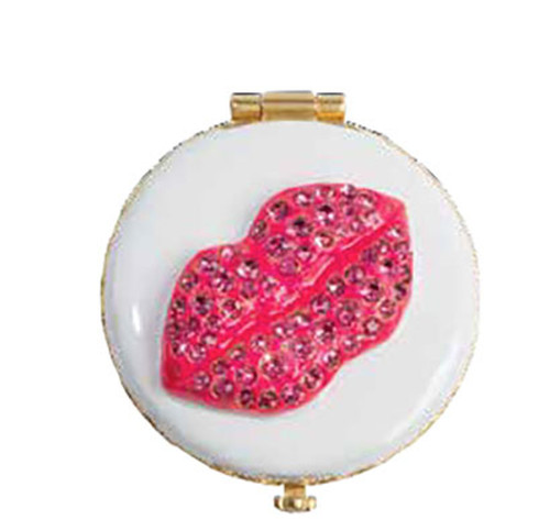 Jay Strongwater Lip Compact Pink/White