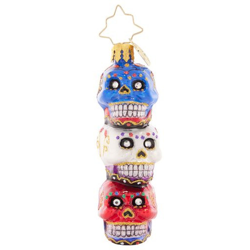 Christopher Radko Spooky Sugar Skulls Gem Ornament