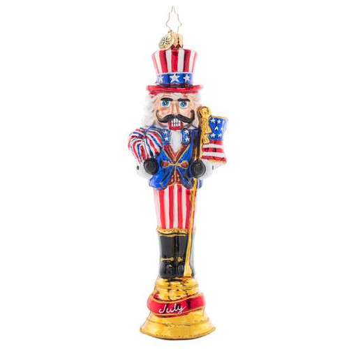 Christopher Radko Fireworks For The Fourth Patriotic Nutcracker Ornament