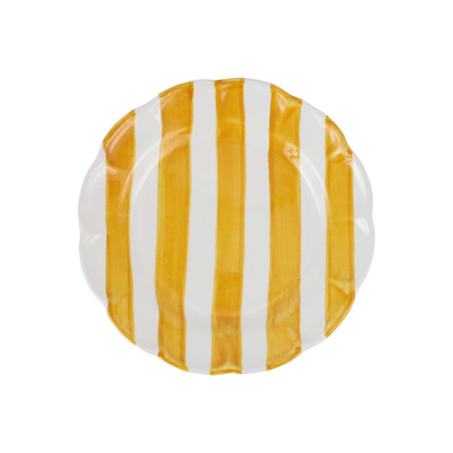 Vietri Amalfitana Yellow Stripe Dinner Plate