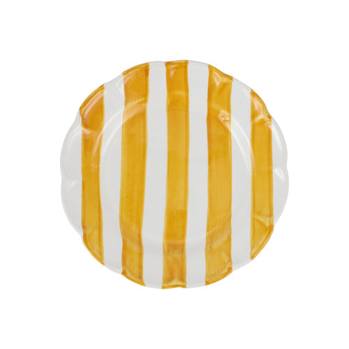 Vietri Amalfitana Yellow Stripe Salad Plate