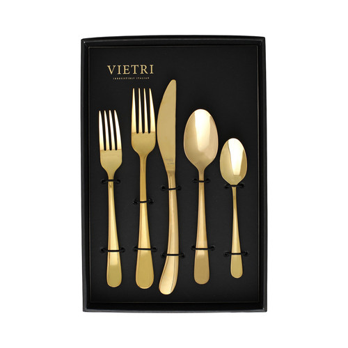 Vietri Settimocielo Oro Five-Piece Place Setting - Set of 4