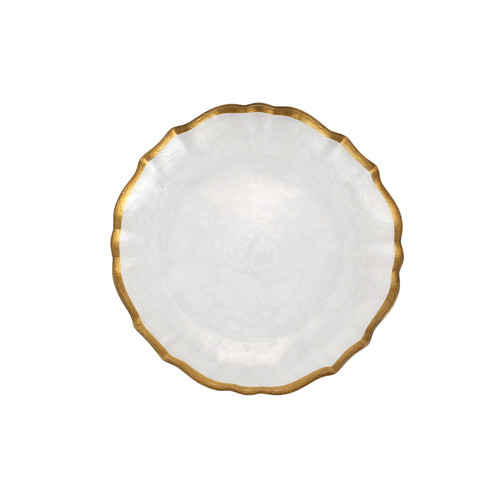 Viva By Vietri Baroque Glass Clear Cocktail Plate - Set of 8