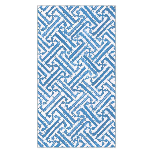 Caspari Fretwork Blue - Guest Towel (15)