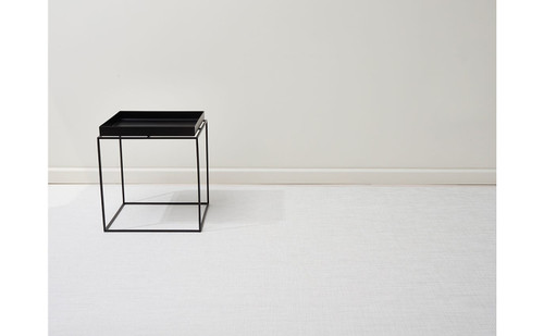 Chilewich Mini Basketweave Floor Mat 72X106 - White 72 inch x 106 inch