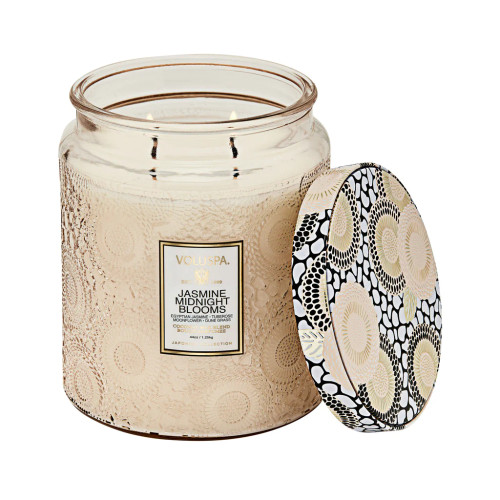 Voluspa Jasmine Midnight Blooms 44 Oz Luxe Jar Candle