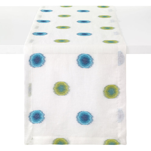 Bodrum Confetti Turquoise Green 90 inch Table Runner