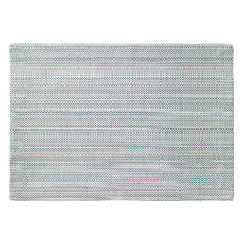 Bodrum Grid Turquoise Outdoor Mat (Set of 4)