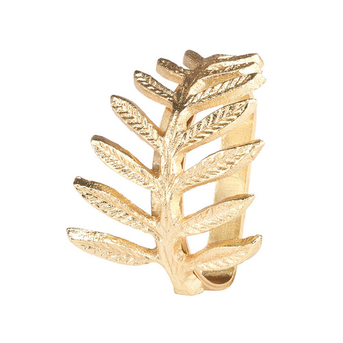 Bodrum Fern Gold Napkin Ring (Set of 4)