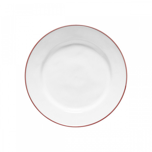 Costa Nova Dinner Plate - Red Trim (Beja) - Set of 6