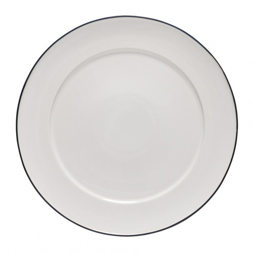 Costa Nova Platter Round 15 Inch - Blue Trim (Beja)