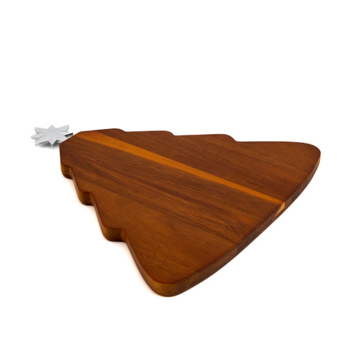 Nambe Holiday - Christmas Tree Cheeseboard with Spreader