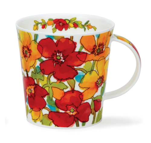 Dunoon Cairngorm Flower Shower Mug - Red