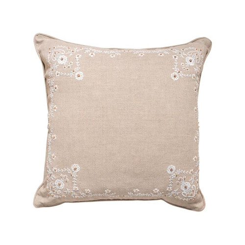 Juliska Heidi Natural 18 inch Embroidered Pillow